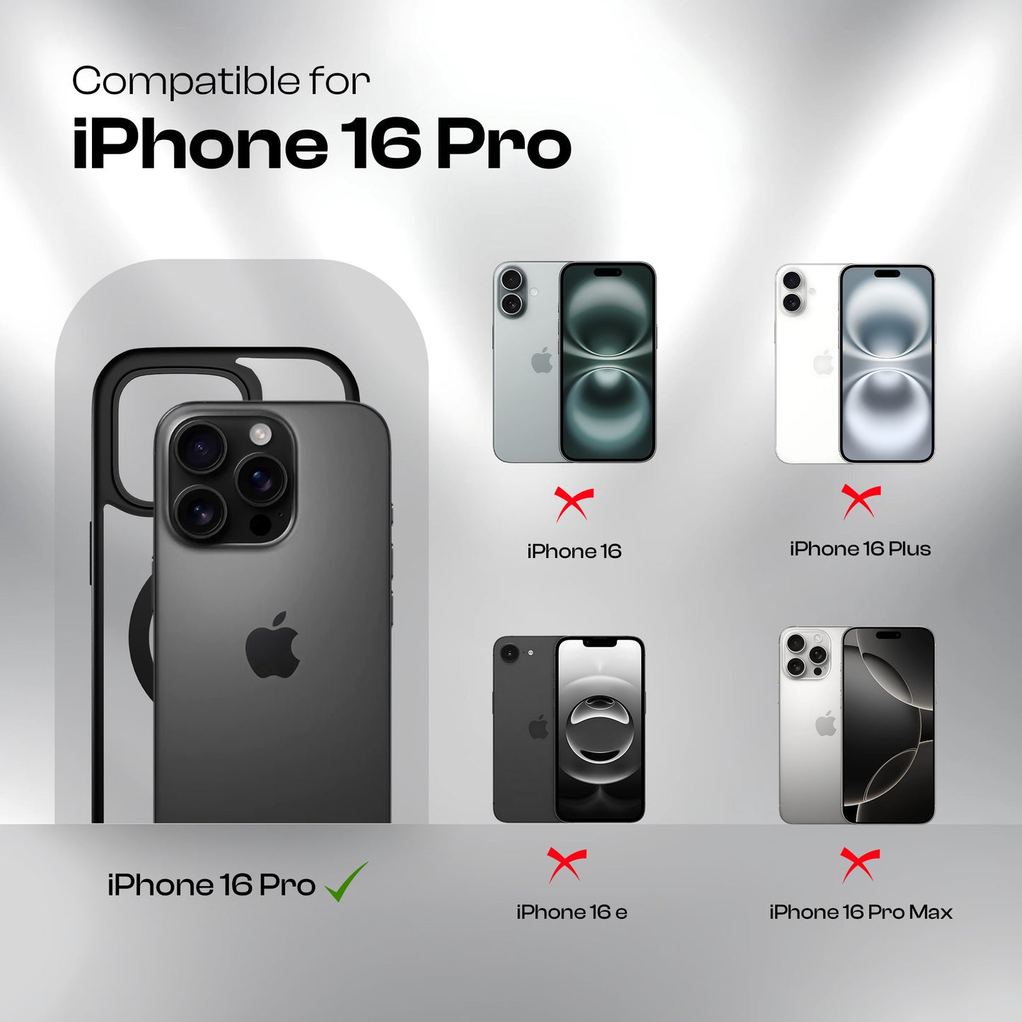 AirBorne - Mag-Safe Transparent Silicone Back Cover for iPhone 16pro