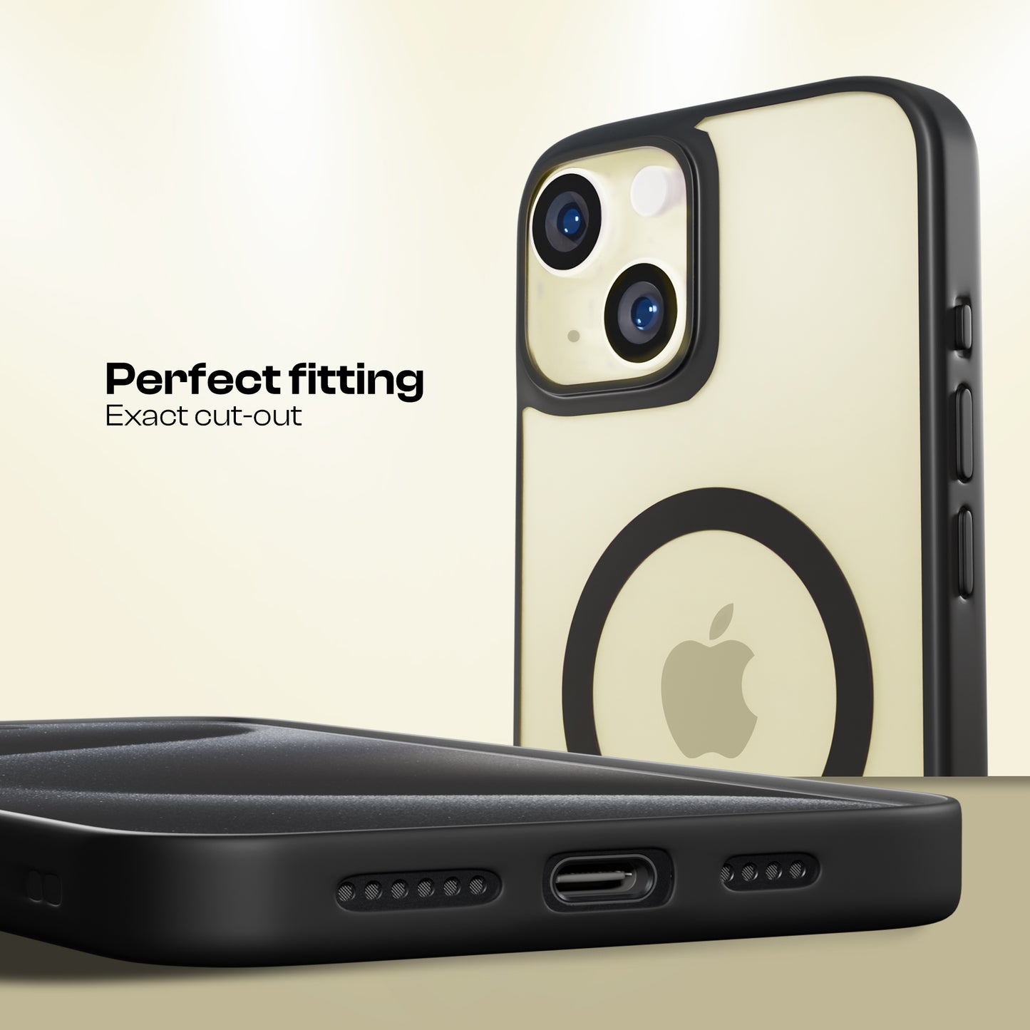 AirBorne - Mag-Safe Transparent Silicone Back Cover for iPhone 15
