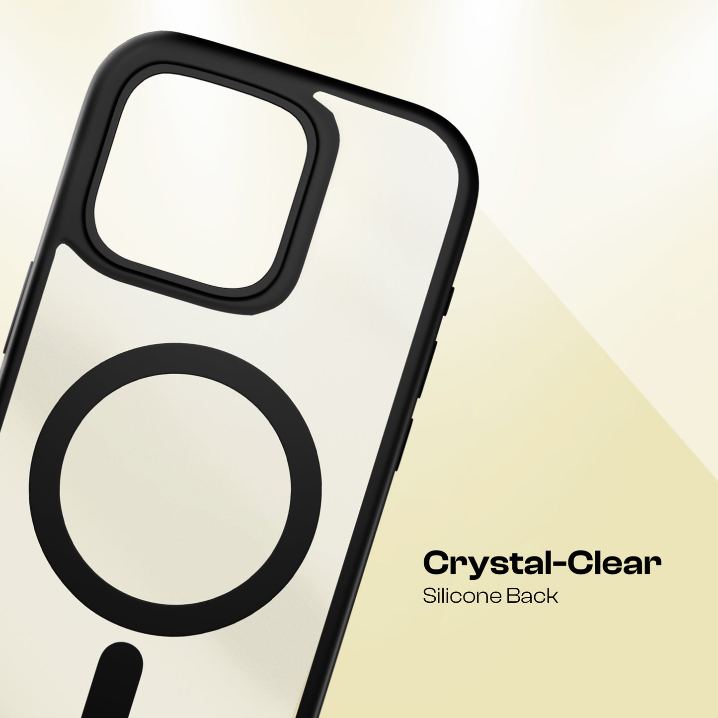 AirBorne - Mag-Safe Transparent Silicone Back Cover for iPhone 15
