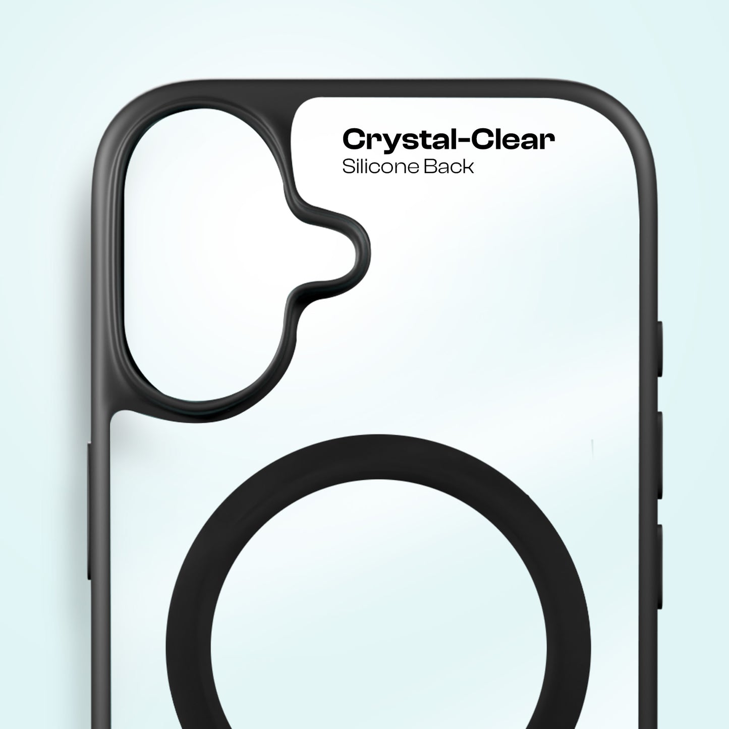 AirBorne - Mag-Safe Transparent Silicone Back Cover for iPhone 16