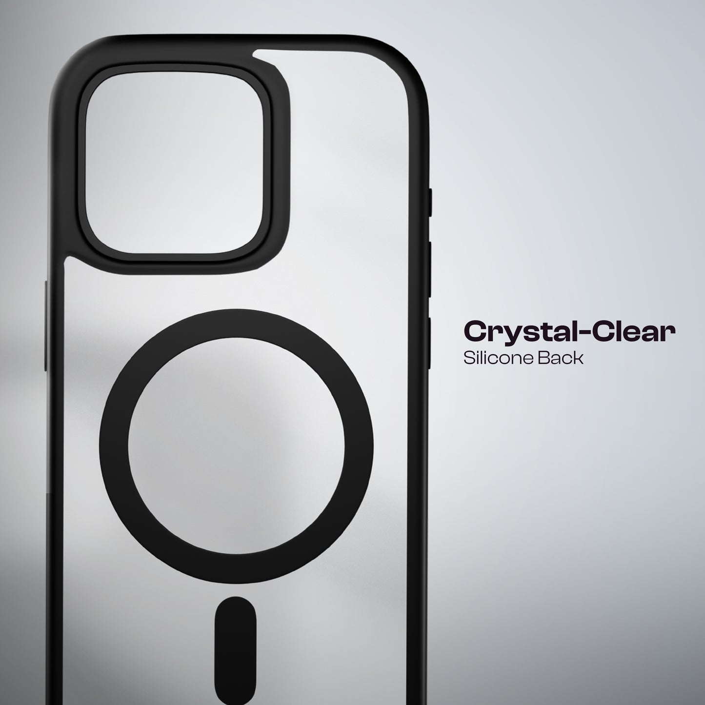 AirBorne - Mag-Safe Transparent Silicone Back Cover for iPhone 15pro