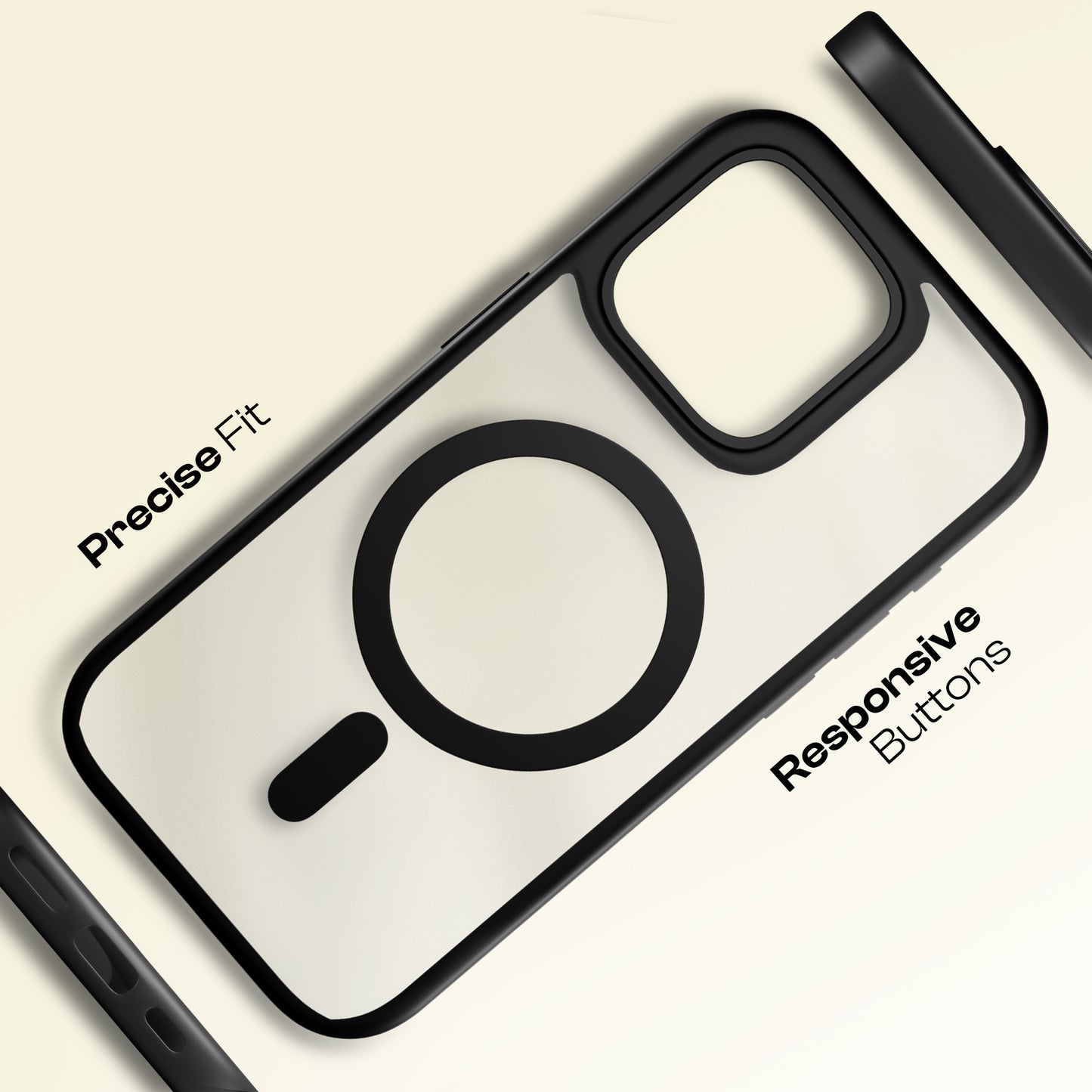AirBorne - Mag-Safe Transparent Silicone Back Cover for iPhone 15