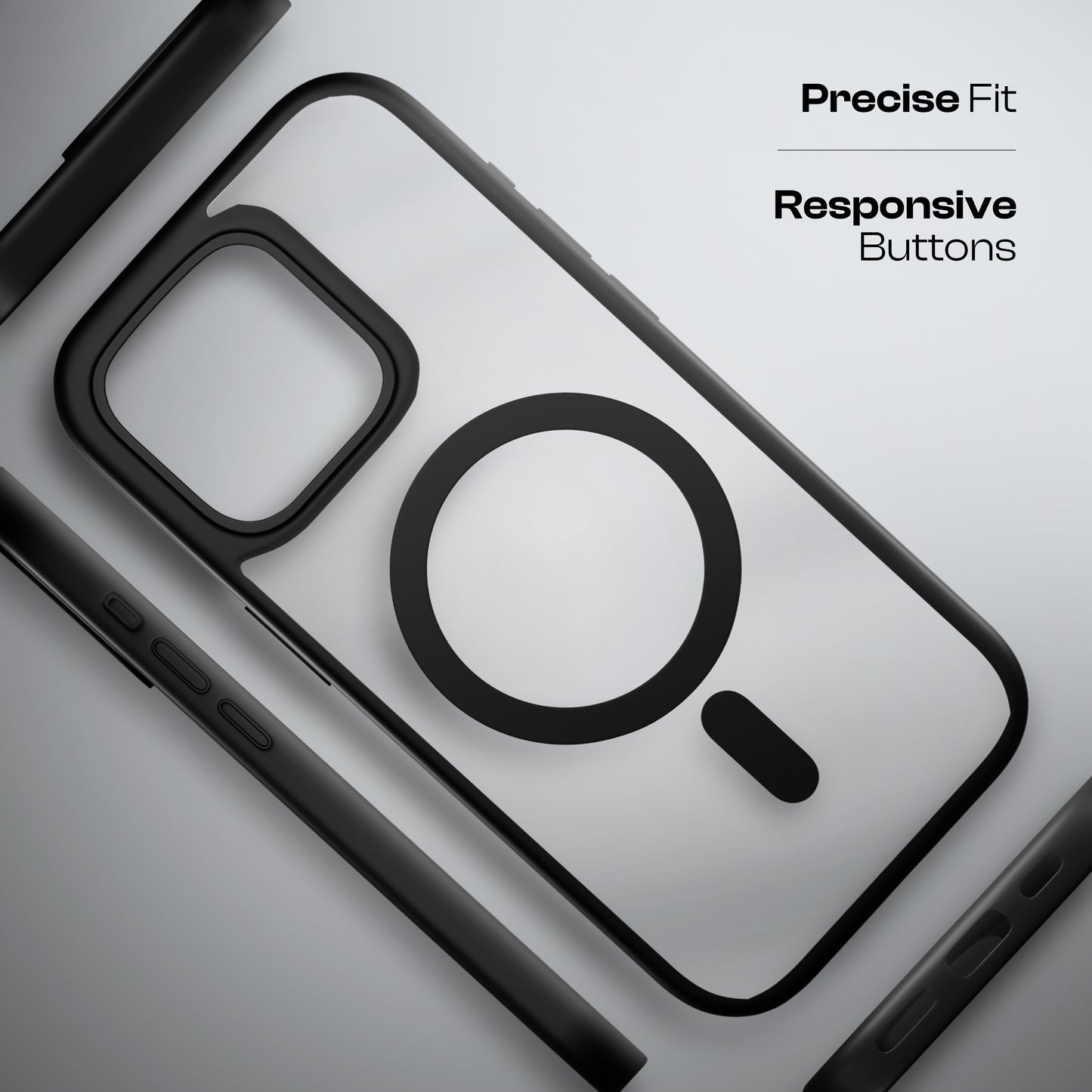 AirBorne - Mag-Safe Transparent Silicone Back Cover for iPhone 15pro