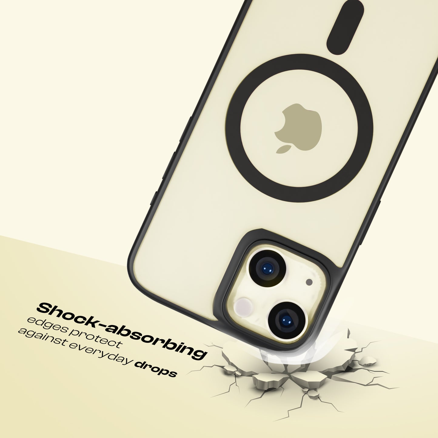AirBorne - Mag-Safe Transparent Silicone Back Cover for iPhone 15