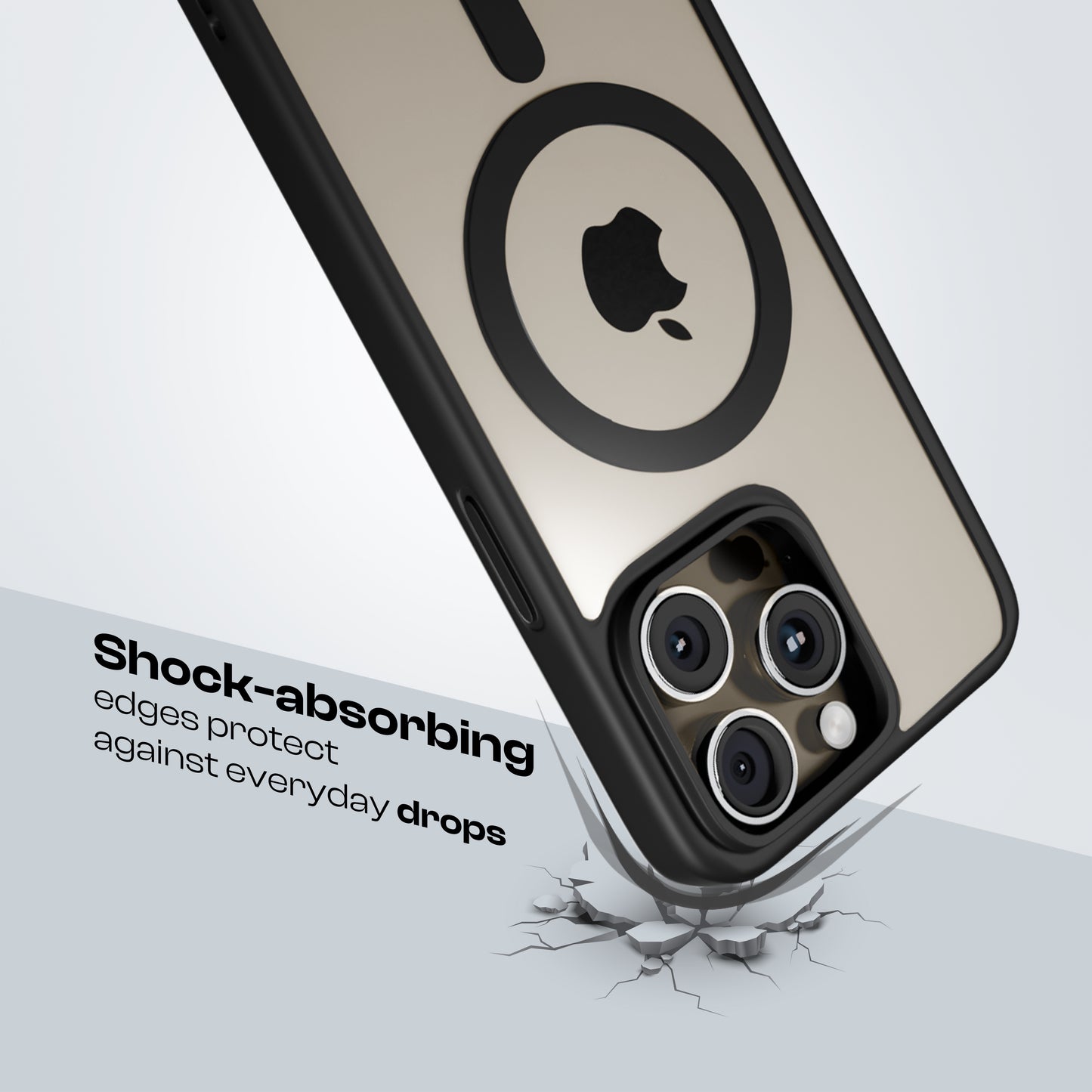 AirBorne - Mag-Safe Transparent Silicone Back Cover for iPhone 15pro