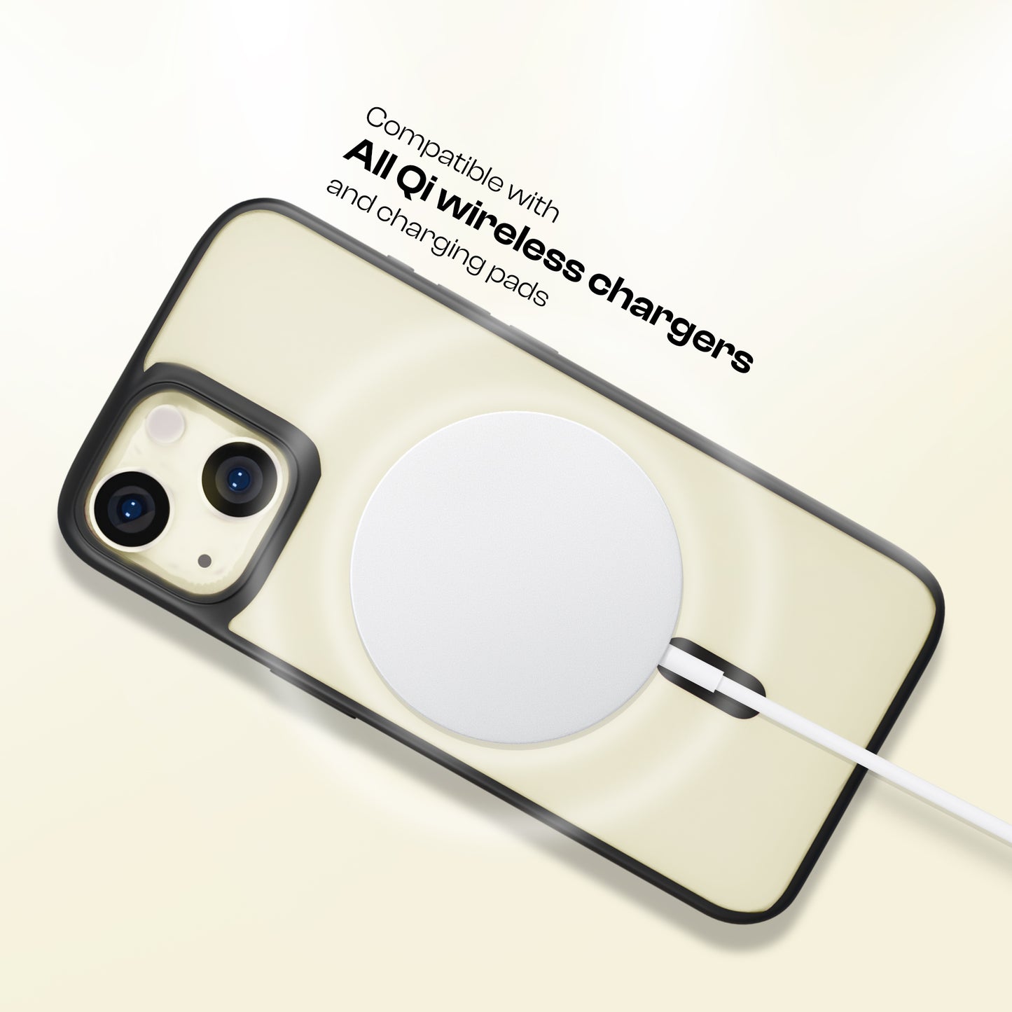 AirBorne - Mag-Safe Transparent Silicone Back Cover for iPhone 15