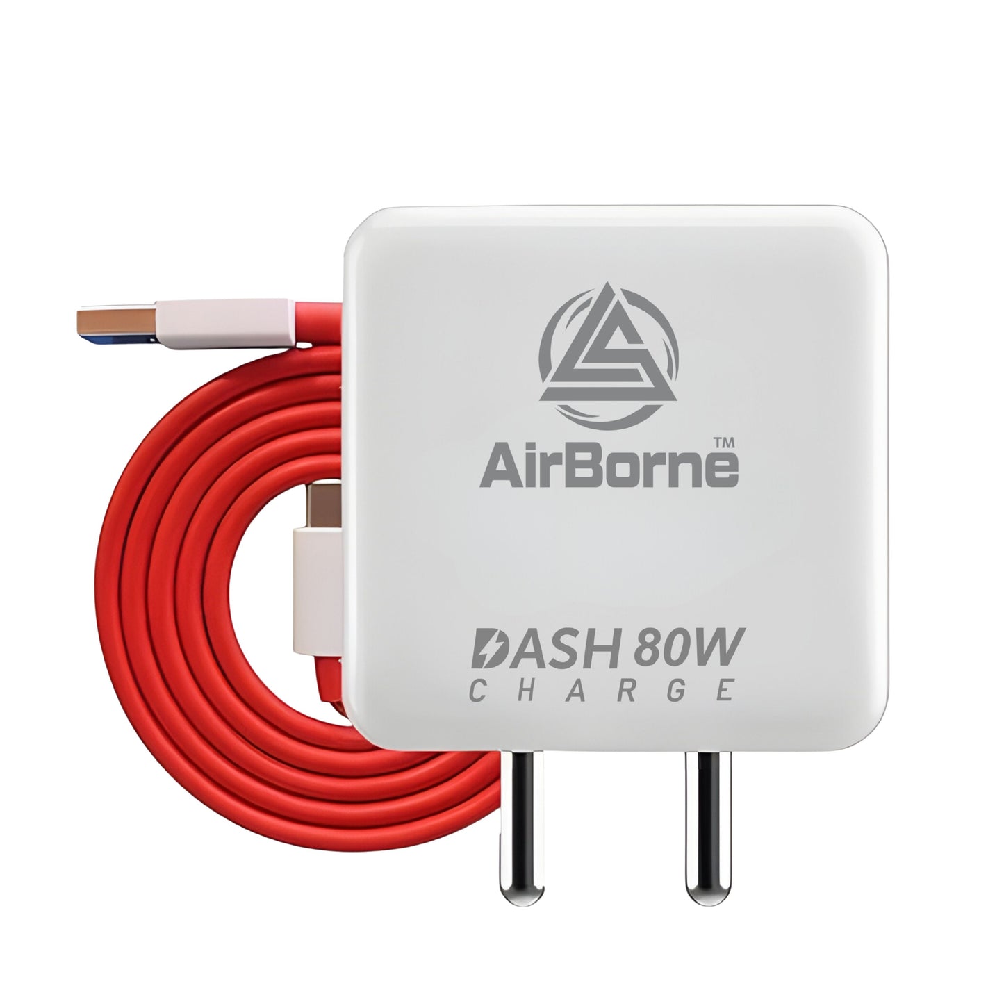 AirBorne Turbo Wall Charger 80W & Supervooc USB To Type C Data Cable Combo