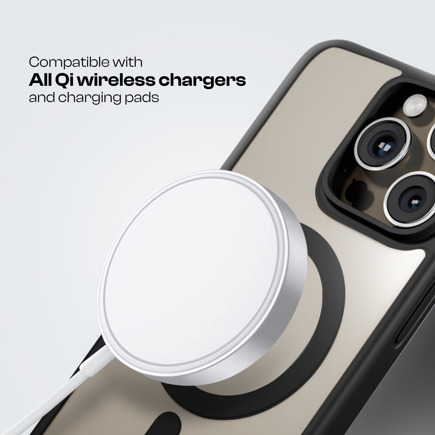 AirBorne - Mag-Safe Transparent Silicone Back Cover for iPhone 15pro