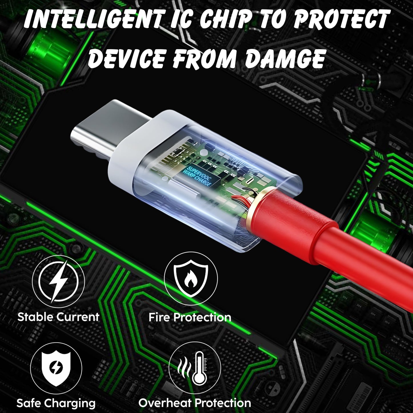 AirBorne – Supervooc USB To Type C Data Cable (Red)