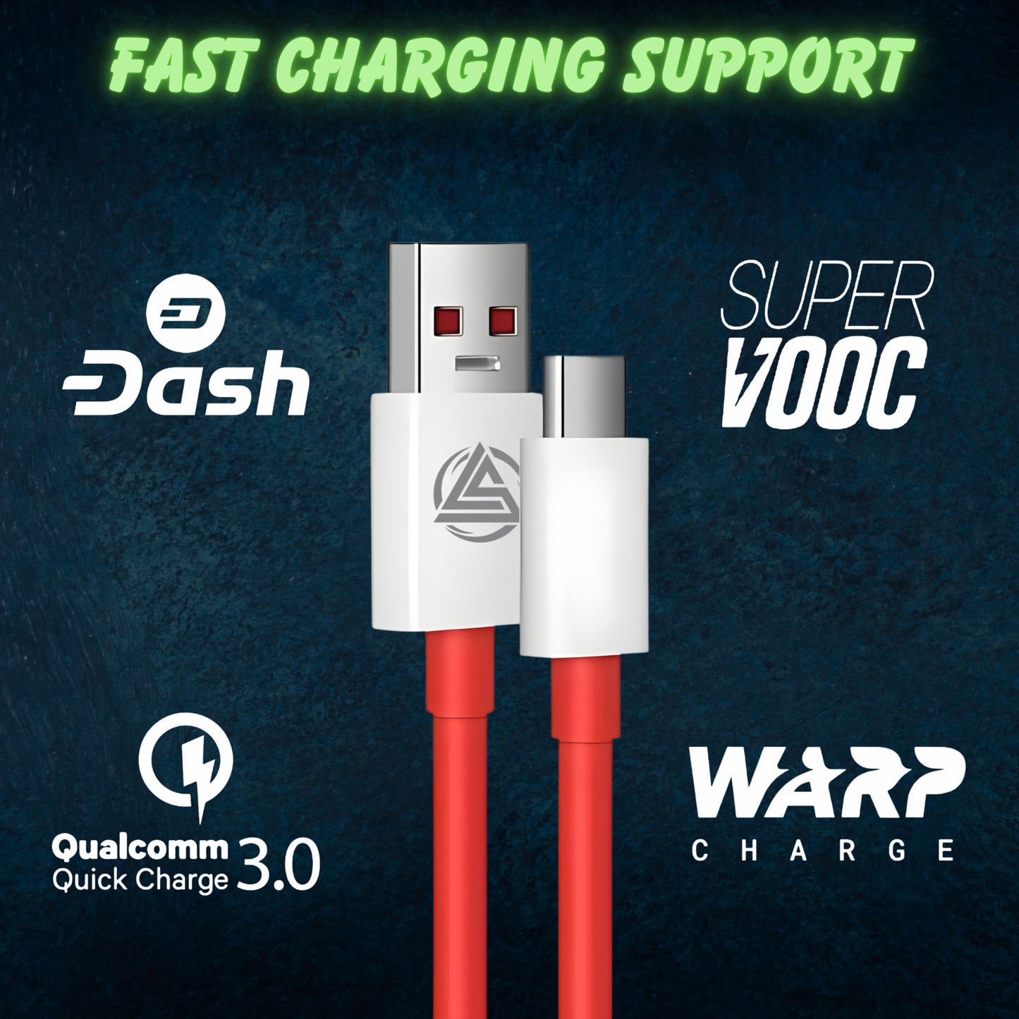 AirBorne – Supervooc USB To Type C Data Cable (Red)