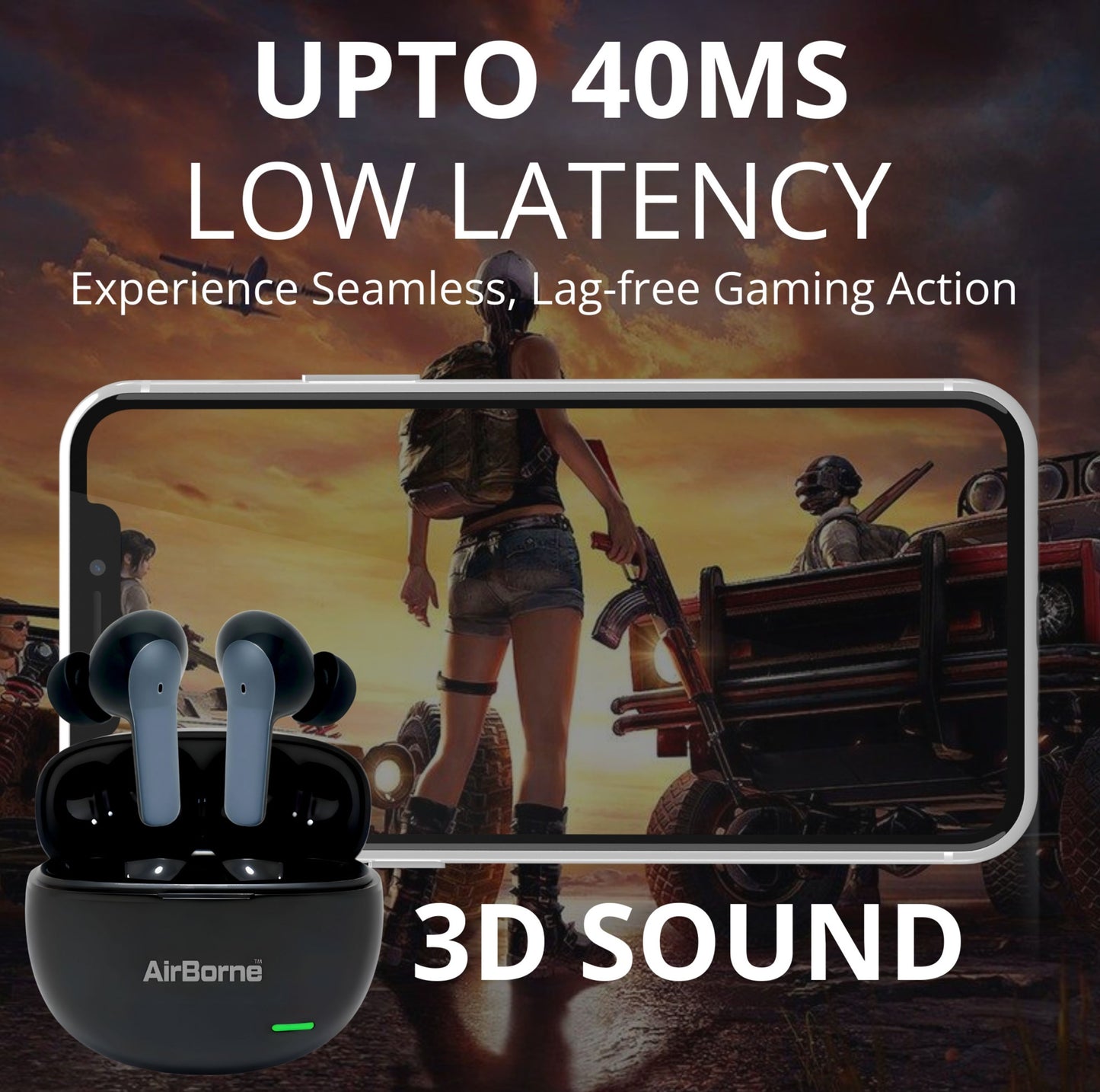 AirBorne – Ultrasonic Earbuds (Black)