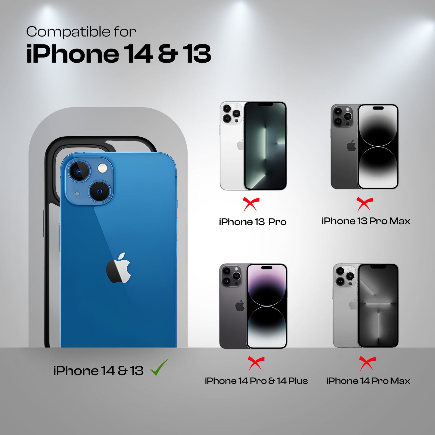 AirBorne - Mag-Safe Transparent Silicone Back Cover for iPhone 14 / 13