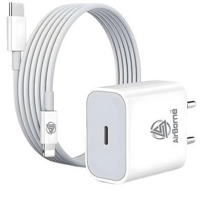 AirBorne - Mega Power Wall Charger 20W & Type C To Lightning Cable Combo