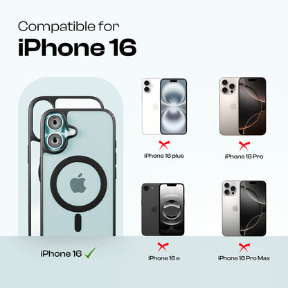 AirBorne - Mag-Safe Transparent Silicone Back Cover for iPhone 16