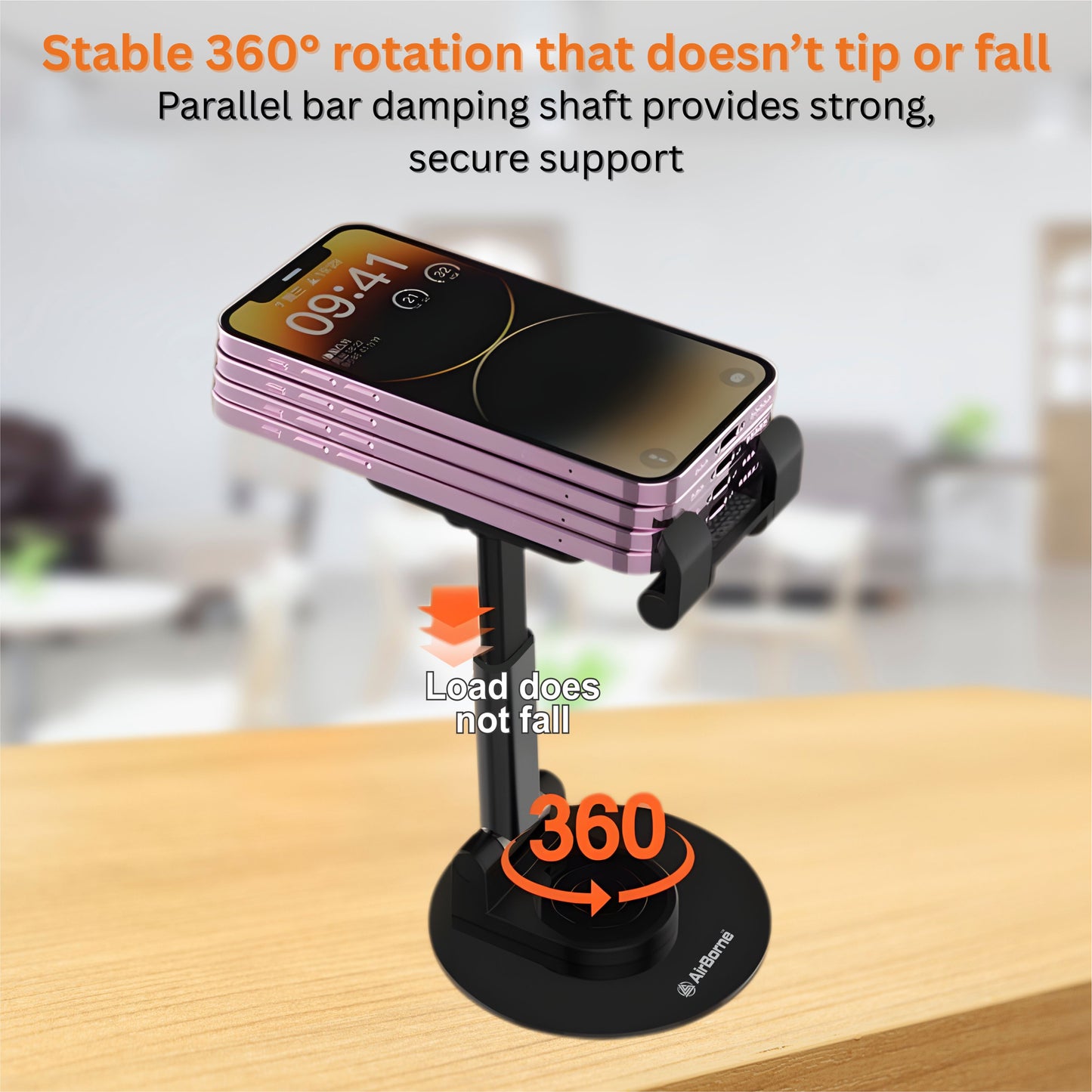 AirBorne - A2 360° Rotation Adjustable Cell Phone & Tab Stand