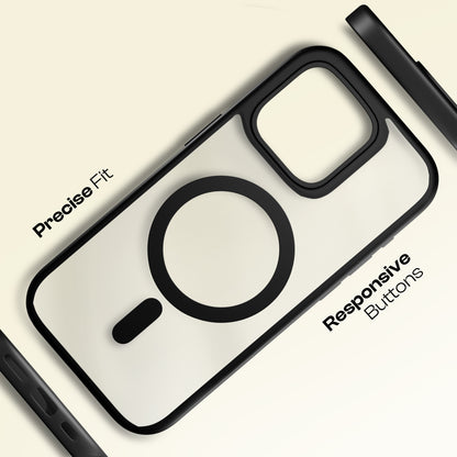 AirBorne - Mag-Safe Transparent Silicone Back Cover for iPhone 15