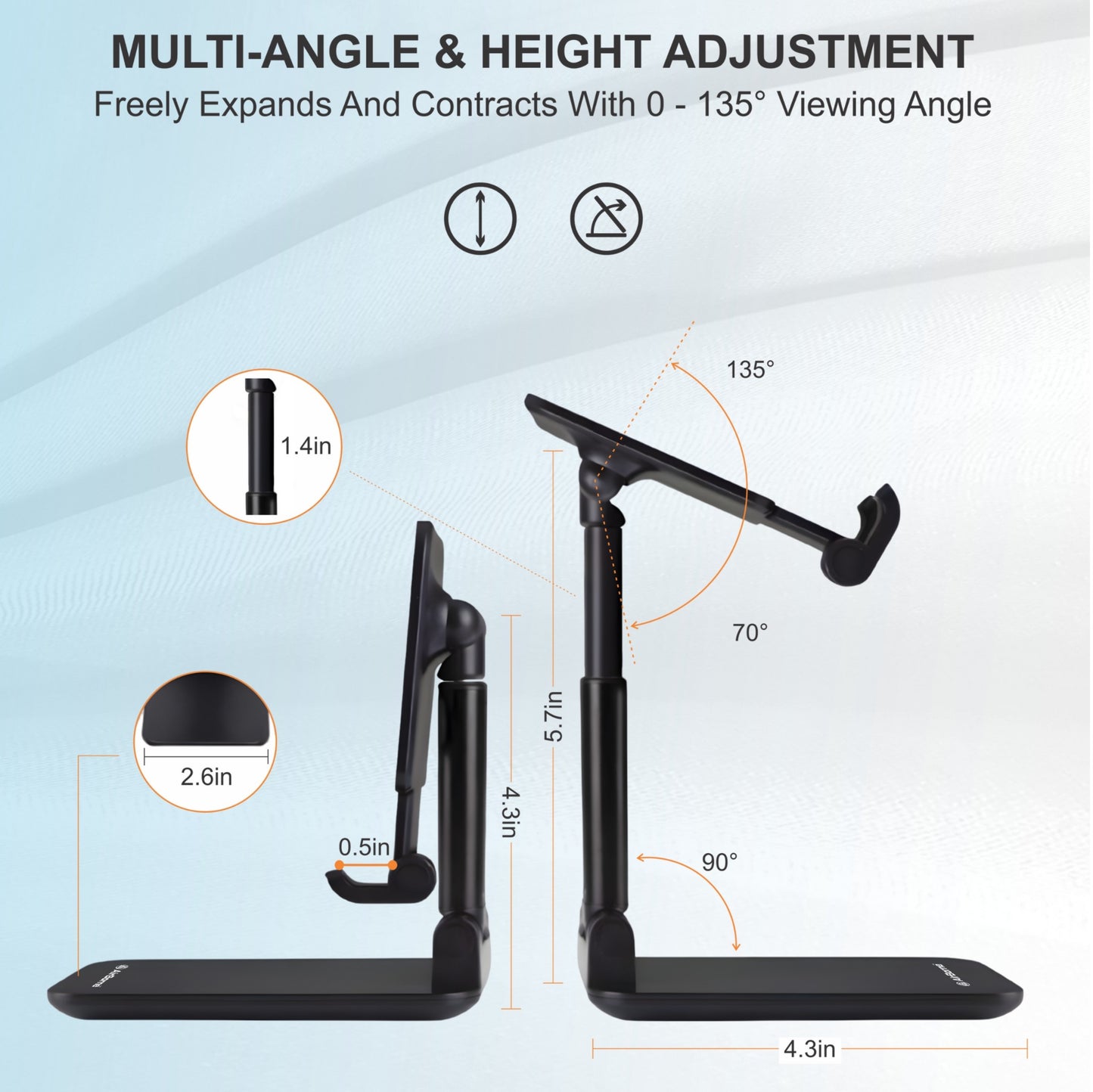 AirBorne - A1 Adjustable Cell Phone & Tab Stand
