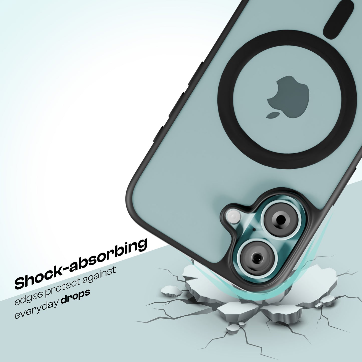 AirBorne - Mag-Safe Transparent Silicone Back Cover for iPhone 16
