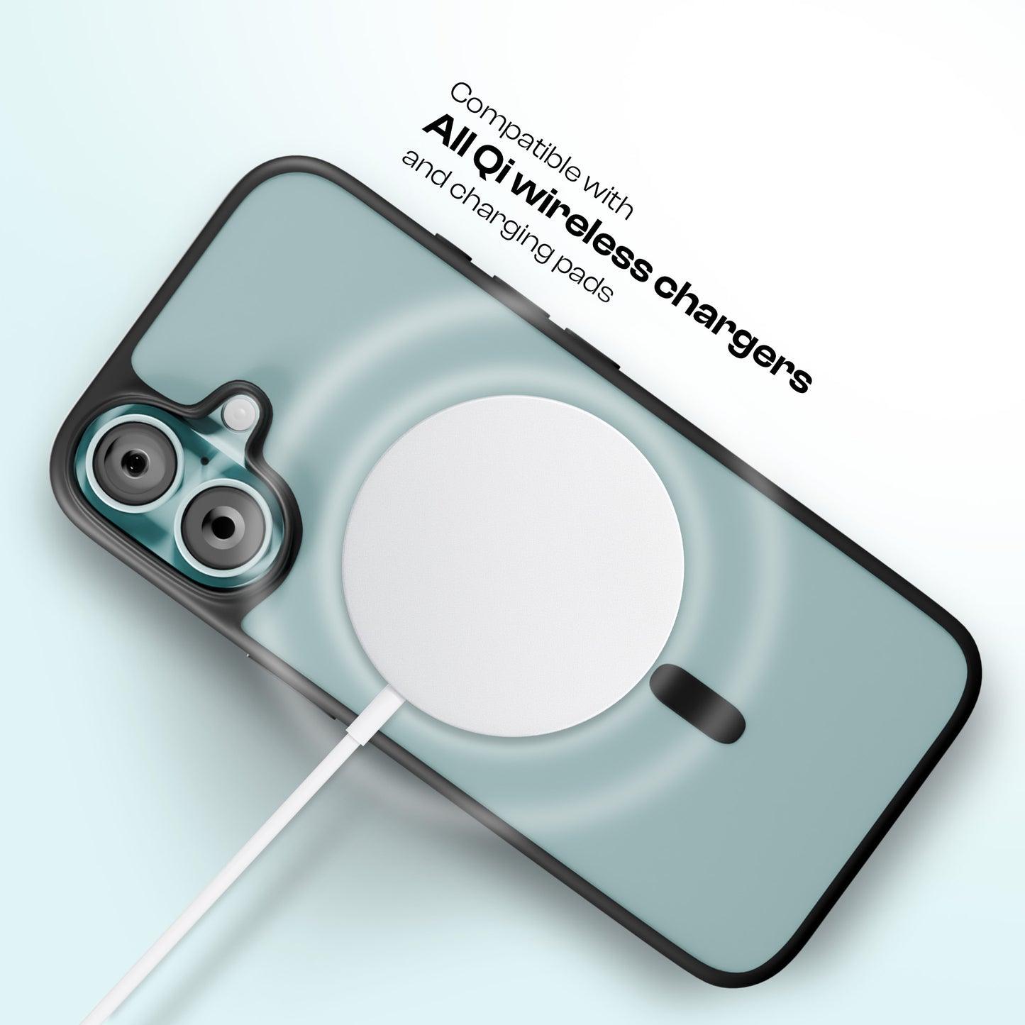 AirBorne - Mag-Safe Transparent Silicone Back Cover for iPhone 16
