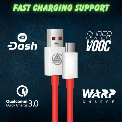 AirBorne – Supervooc USB To Type C Data Cable (Red)