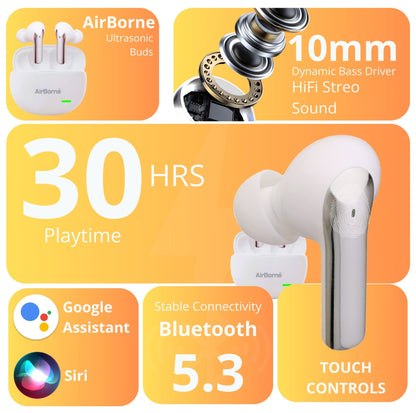 AirBorne – Ultrasonic Earbuds (White)